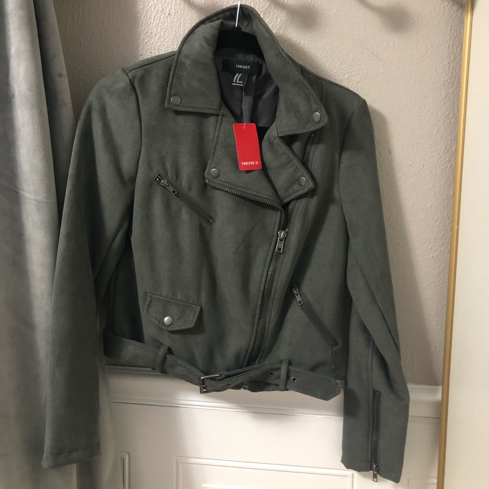 BNWT grey suede coat